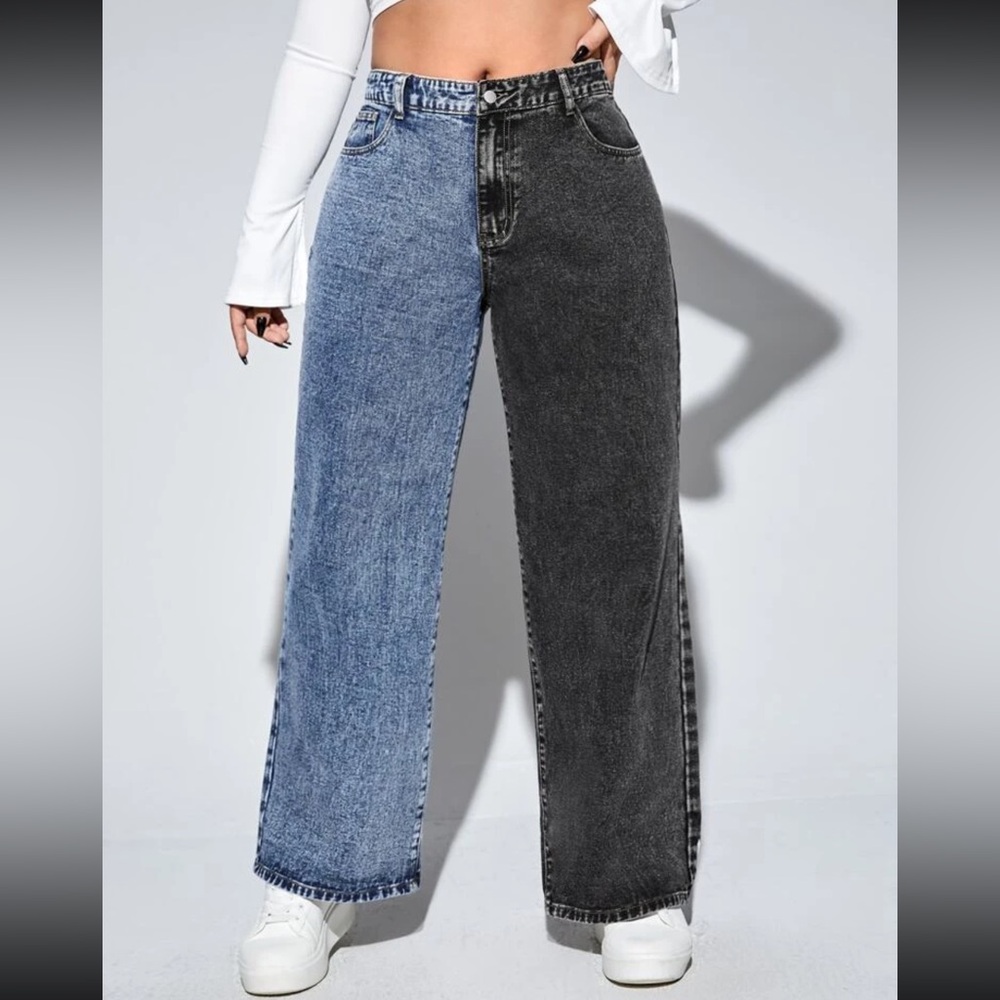 SHEIN Curve, 2 Tone relaxed jeans, 2 XL